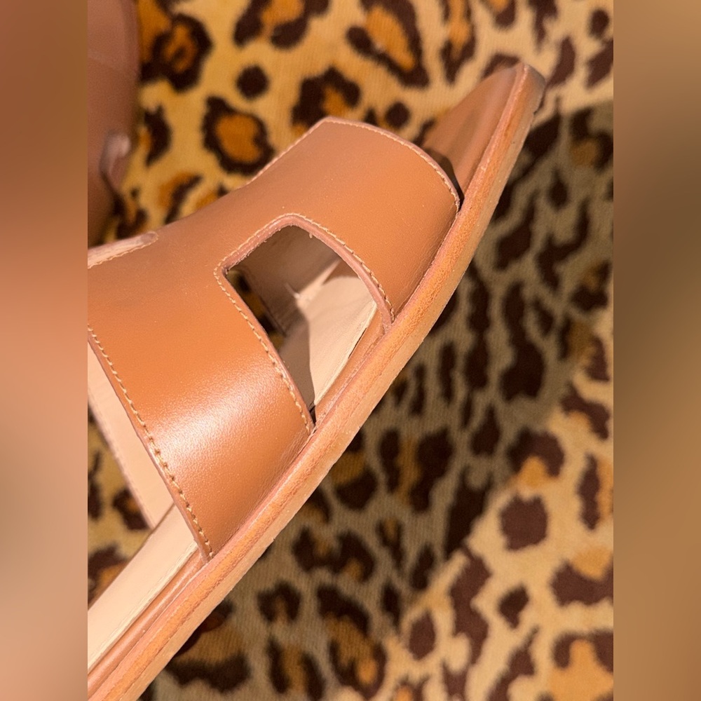 Steve Madden Tan Brown Slip-On Leather Sandals size 13M - Picture 8 of 8